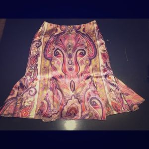 NWT 100% Silk skirt with liner. Made by INC